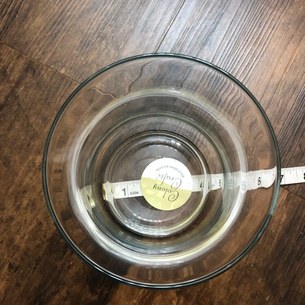 Colony Craft 6” Glass Hurricane Vase Candle Holder Clear Crystal Centerpiece NEW - Picture 6 of 8